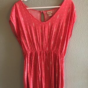 Tribal print coral mossimo dress